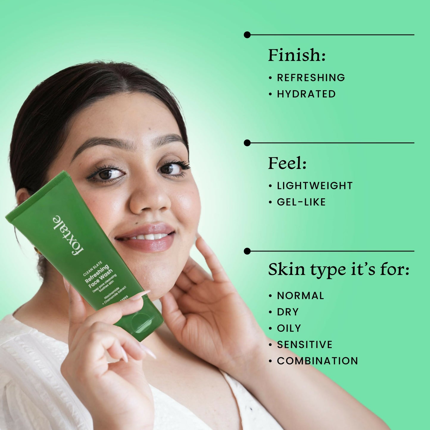 Foxtale Refreshing Face Wash For Deep Cleansing with Niacinamide - Hydrates & Brightens Skin - Distacart