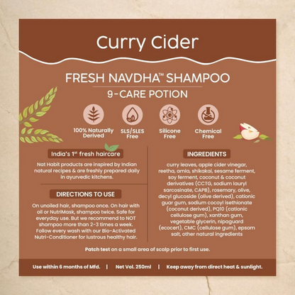 Nat Habit Curry Cider Navdha Shampoo - Distacart