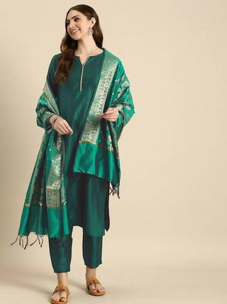 Anouk Women Regular Kurta With Trousers & Dupatta - Distacart