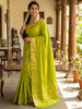 Anaita Olive Silk Saree With Blouse Piece - Distacart