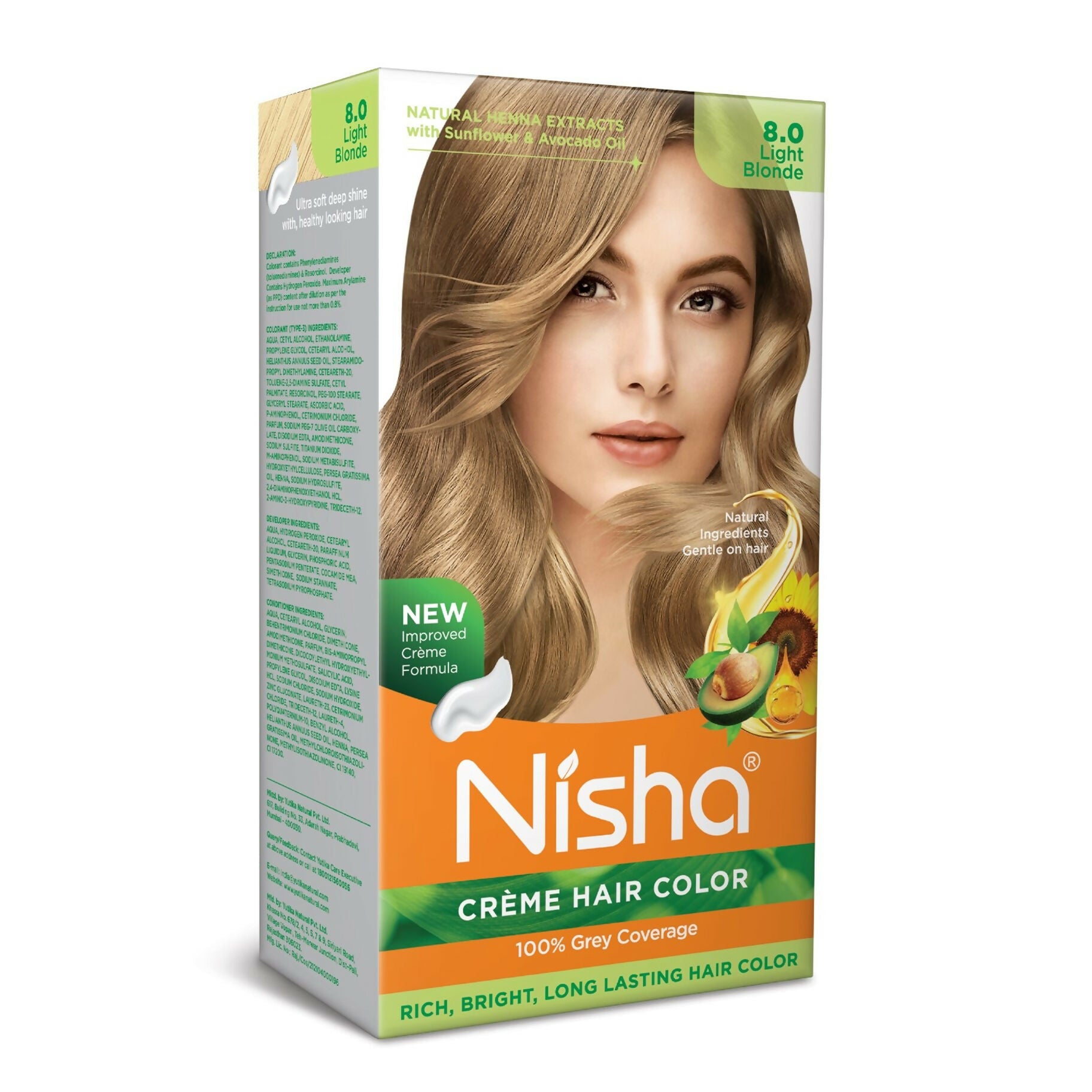 Nisha Creme Hair Color for Women - Light Blonde - Distacart