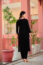 Thumbnail for Hand Embroidered Kurta With Pant & Dupatta Premium Luxury, Multicolor - Hiral Fashion - Distacart