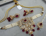 Thumbnail for Jewel City Kundan Pearl Bridal Choker Set Traditional Gold-Plated Indian Jewelry Handcrafted Necklace, Earrings & Maang Tikka