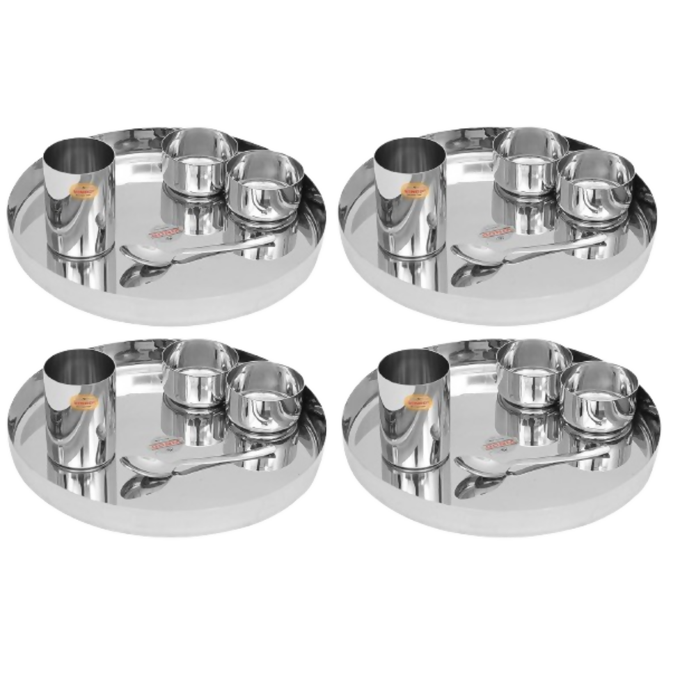 Vinod Stainless Steel 20 Pc Solid Thali Set - Dista