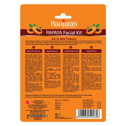 Banjara's Papaya Facial kit (Blister Pack) - Distacart