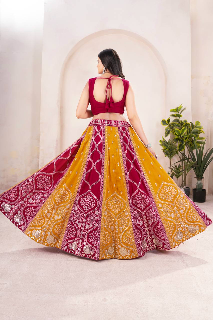Lehenga Mart Designer Bollywood Style Wedding Wear Lehenga Choli-Pink - Dista