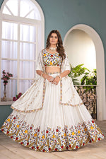 Thumbnail for Lehenga Mart Designer Bollywood Style Wedding Wear Lehenga Choli - White