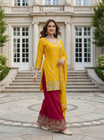 Thumbnail for Lehenga Mart Designer Ready To Wear Salwar Suit Dupatta For Women-Yellow - Distacart