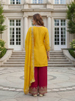 Thumbnail for Lehenga Mart Designer Ready To Wear Salwar Suit Dupatta For Women-Yellow - Distacart