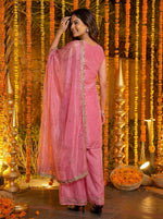 Thumbnail for Lehenga Mart Designer Ready To Wear Salwar Suit Dupatta For Women-Baby Pink - Distacart