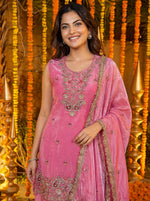 Thumbnail for Lehenga Mart Designer Ready To Wear Salwar Suit Dupatta For Women-Baby Pink - Distacart