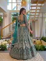 Thumbnail for Lehenga Mart Net Lehenga With Cording Embroidery Work-Rama - Dista