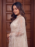 Thumbnail for Lehenga Mart Designer Bollywood Style Party Wear Saree-White - Dista