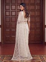Thumbnail for Lehenga Mart Designer Bollywood Style Party Wear Saree-White - Dista