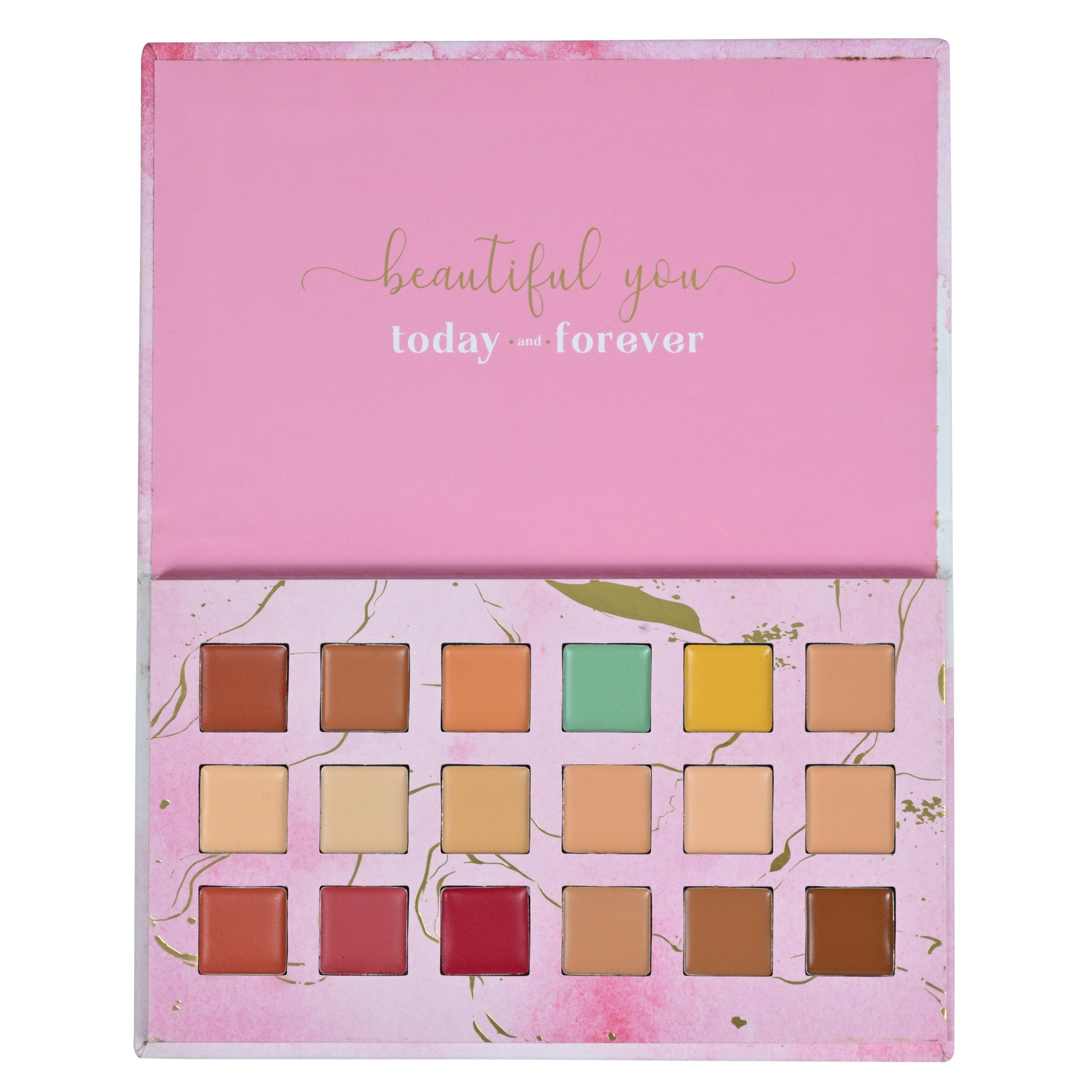 Aflairza One for All Palette, 4-in-1 Foundation, Concealer, Blush & Contour, All-in-One Face Palette for Effortless Beauty 56g