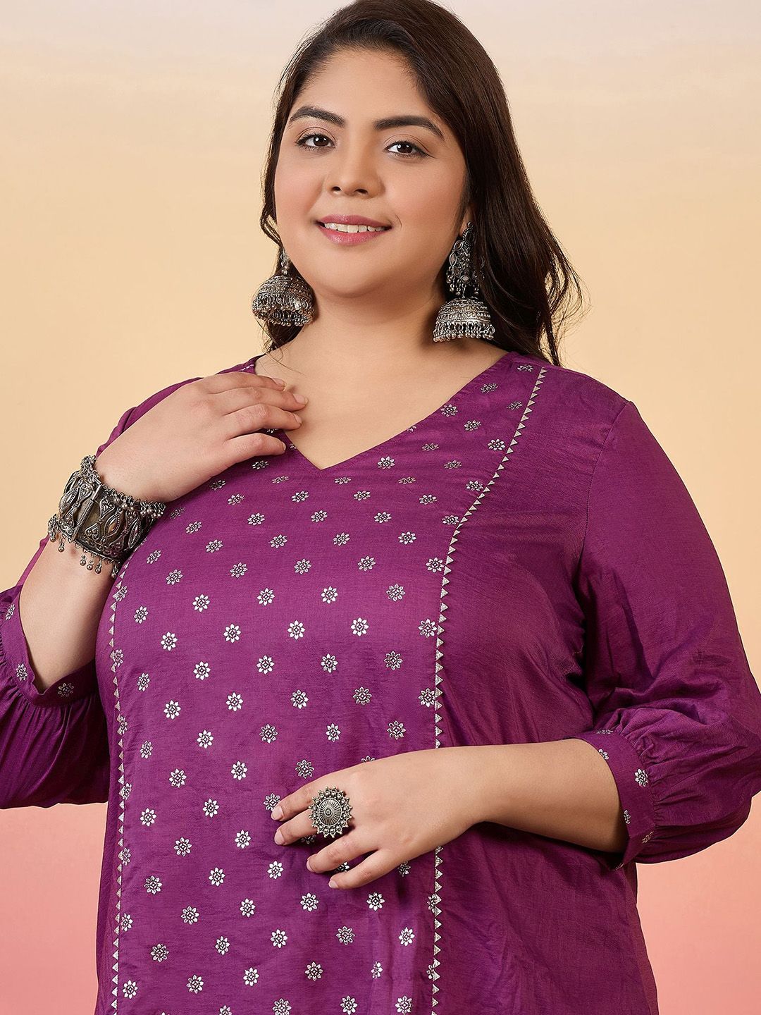 Sztori Women Floral Printed Regular Kurta with Trousers - Distacart