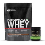 Thumbnail for Optimum Nutrition Performance Whey Protein (Chocolate) 1kg & Micronized Creatine Powder (Unflavoured) 100gm