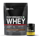 Thumbnail for Optimum Nutrition Performance Whey Protein Powder (Chocolate Milkshake) 1kg & Multivitamin 60 Tablets for Men