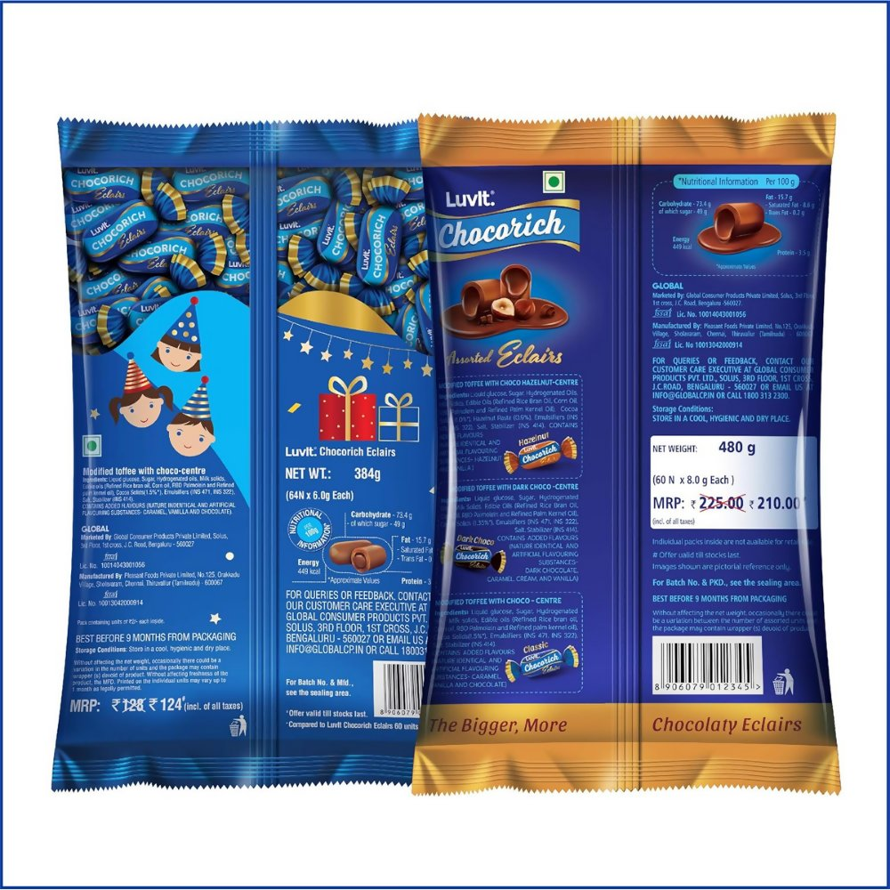 LuvIt. Chocorich Assorted Eclairs - Distacart