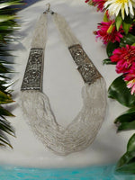Thumbnail for Inhanns Saree Shobha Statement Necklace - White Necklace - Distacart