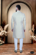 Thumbnail for Joban Fashion Men's Yellow & White Cotton Silk Kurta with Pyjama - Distacart