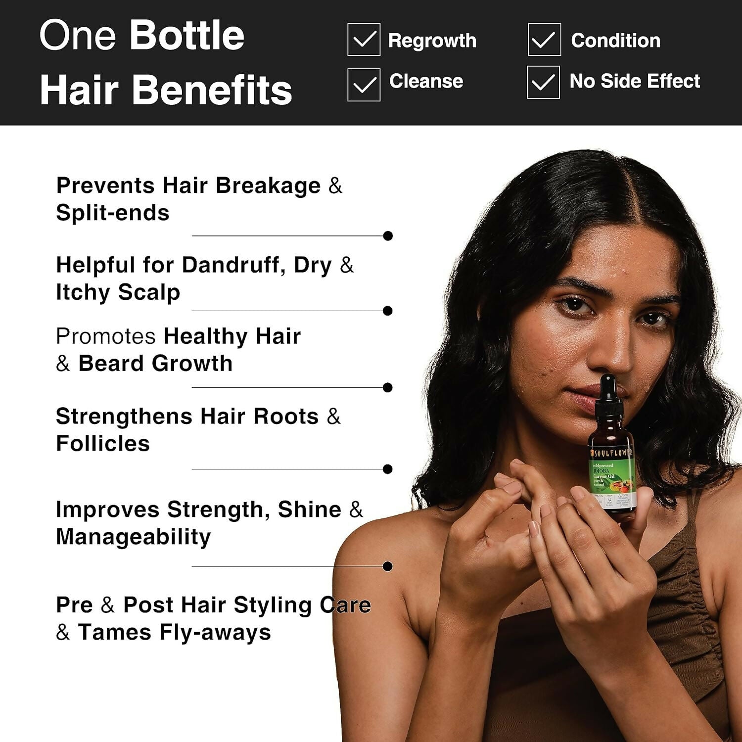 Soulflower Cold-Pressed Virgin Jojoba Carrier Oil For Hair Oil, Skincare, Face & Body - Distacart