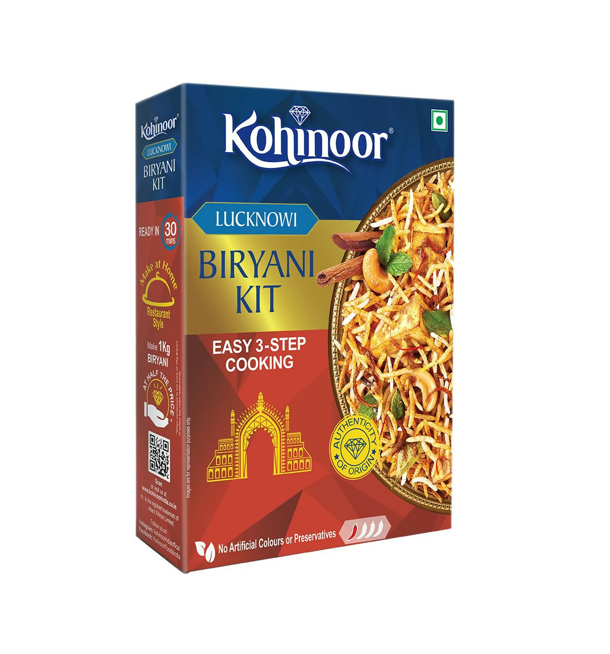 Kohinoor Authentic Lucknowi Basmati Biryani Kit - Distacart
