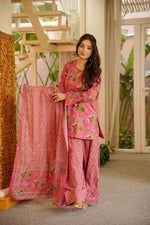 Thumbnail for Aayaa Designer Cotton Silk Farshi Salwar Set - Pink - Dista