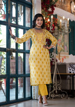 Thumbnail for Lace Embroidered & Printed Kurta With Pant & Dupatta, Multicolor - Hiral Fashion - Dista