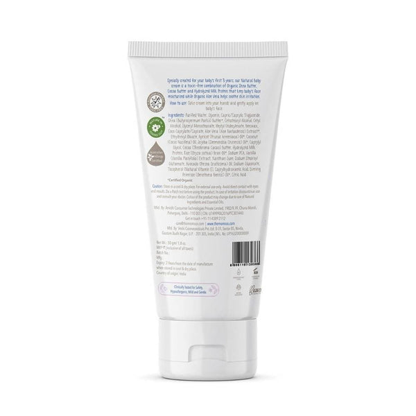 The Moms Co Natural Baby Face Cream With Shea Butter & Jojoba Oil, Prevents Dryness & Soothes Skin - Limited Time Offer