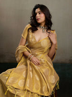Thumbnail for Shree Shyam Fashion Beige Tissue Silk Saree - Distacart