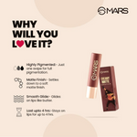 Thumbnail for MARS Cosmetics Creamy Matte Long Lasting Lipstick For Women (12-Khoobsurat Kuchipudi)