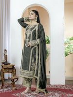 Thumbnail for Teeya Creation Black Color Chinnon Silk Embroidery Work Fully Stitched Salwar Suit