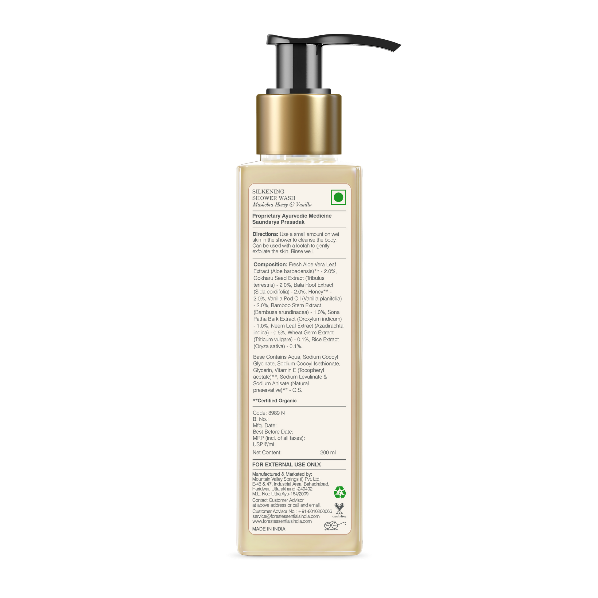 Forest Essentials Travel Size Silkening Shower Wash Mashobra Honey & Vanilla - Distacart
