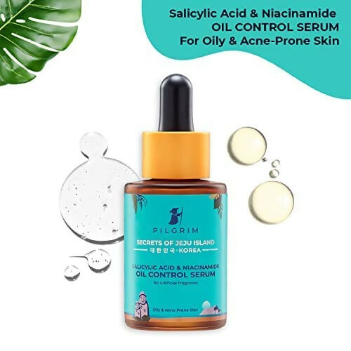 Pilgrim 2% Salicylic Acid + 3% Niacinamide Oil Control Serum For Oily & Acne-Prone Skin - Korean Skin Care - Distacart