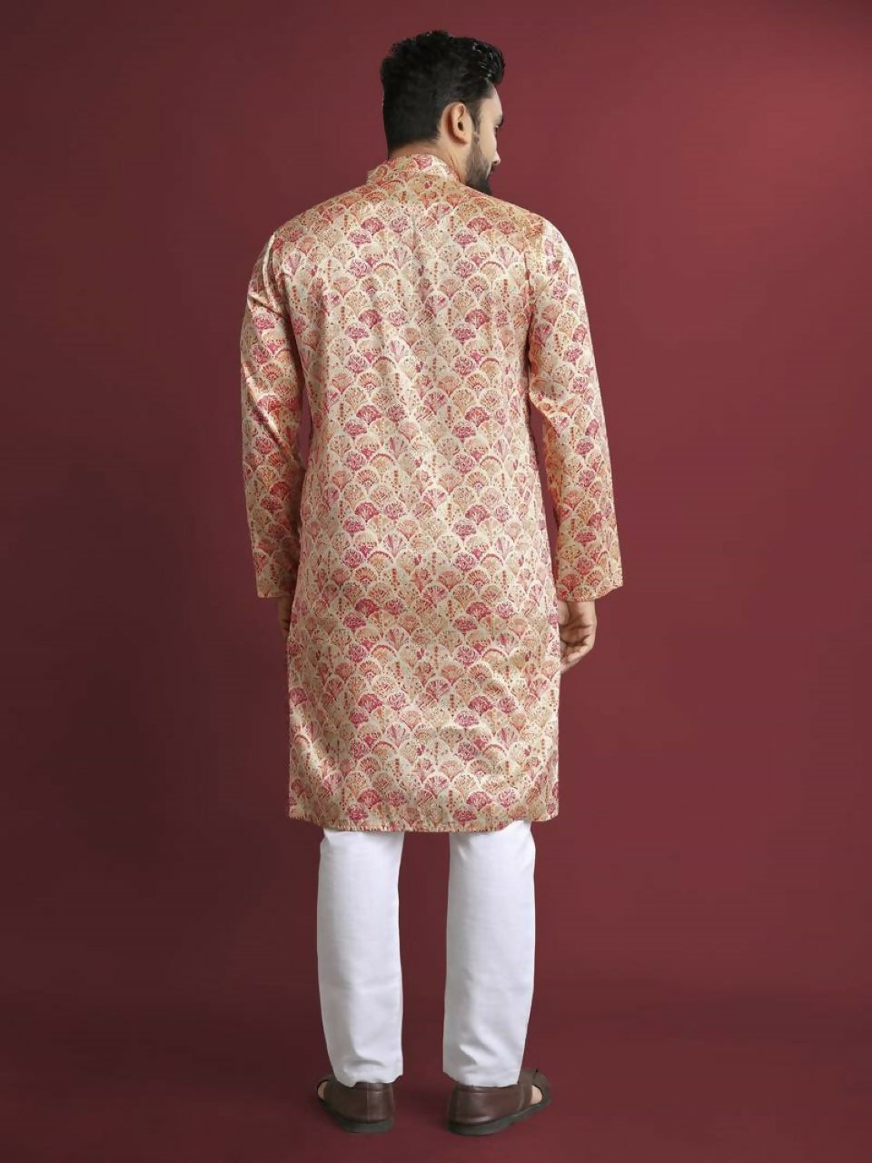 Anaita Multicolour Printed Pure Silk Straight Kurta - Distacart