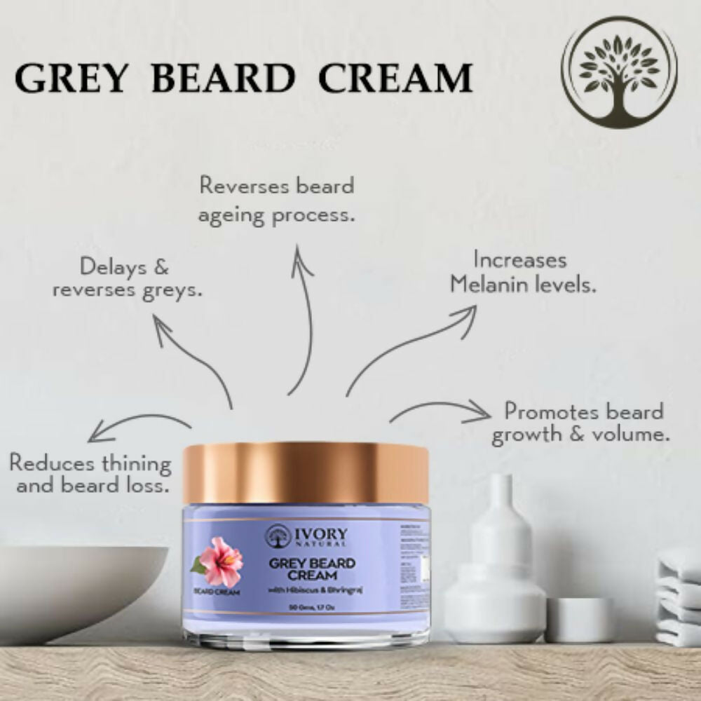 Ivory Natural Greys Beard Cream Restores Your Beard's Natural Color - Distacart