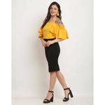 Thumbnail for Aastha Fashion Women's Yellow Polyester Solid Casual Top - Distacart