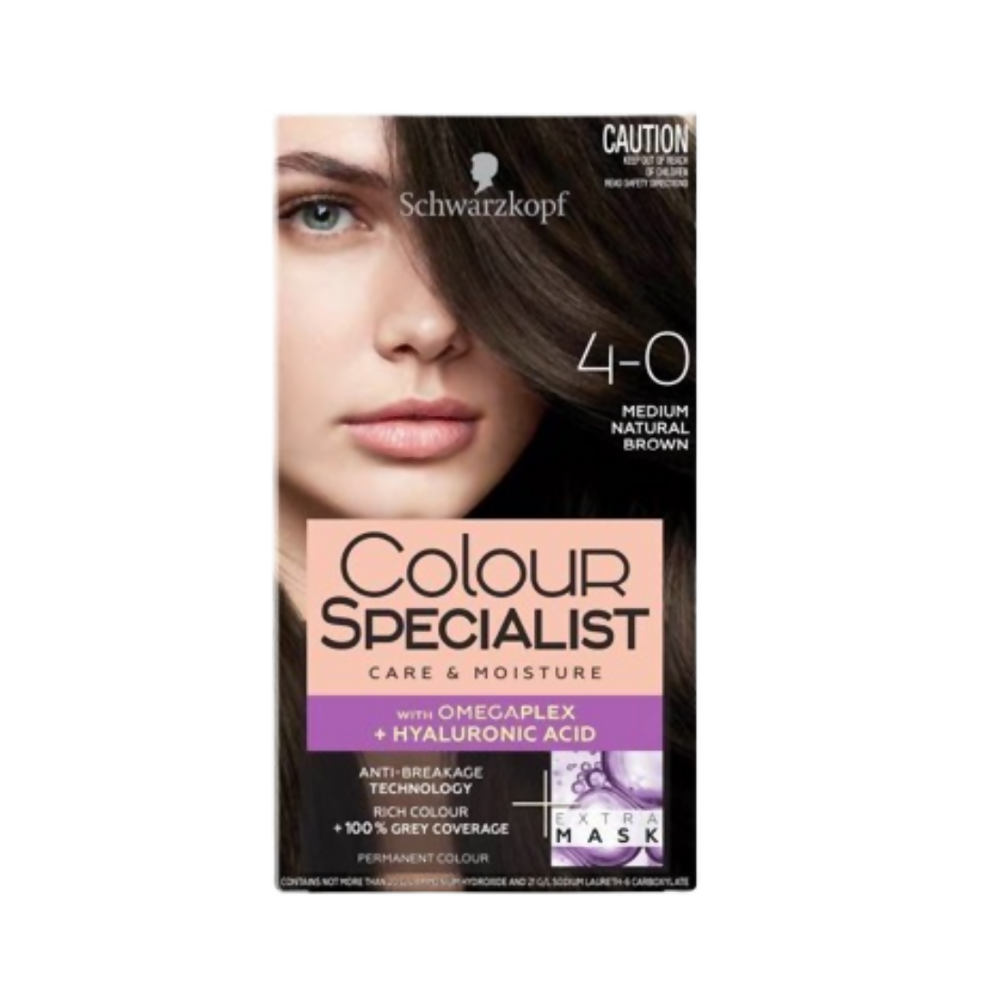 Schwarzkopf Colour Specialist Permanent Hair Colour - 4.0 Medium Natural Brown - Distacart