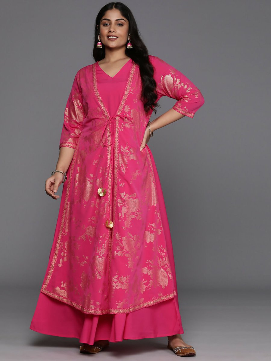 Ahalyaa Women's Traditional wear Ethnic Dress - Pink - Distacart