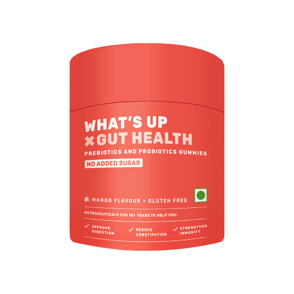 What's Up Wellness Gut Health Prebiotic & Probiotic Gummies - Mango Flavor - Distacart