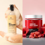 Thumbnail for Botanic Hearth Oat & Niacinamide Bodywash & Hibiscus Scrub Combo - Distacart