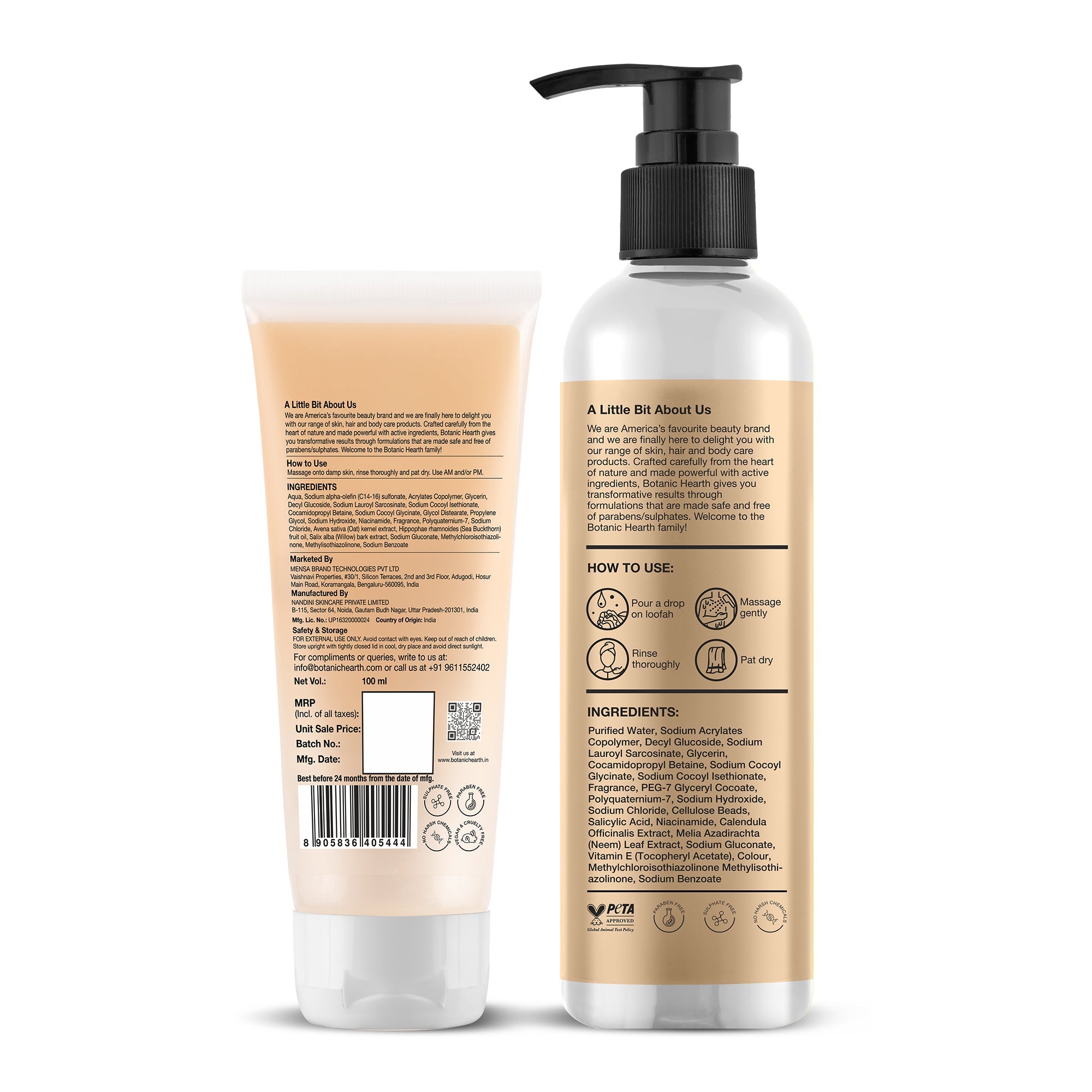 Botanic Hearth Oat & Niacinamide Bodywash - Facewash - Distacart