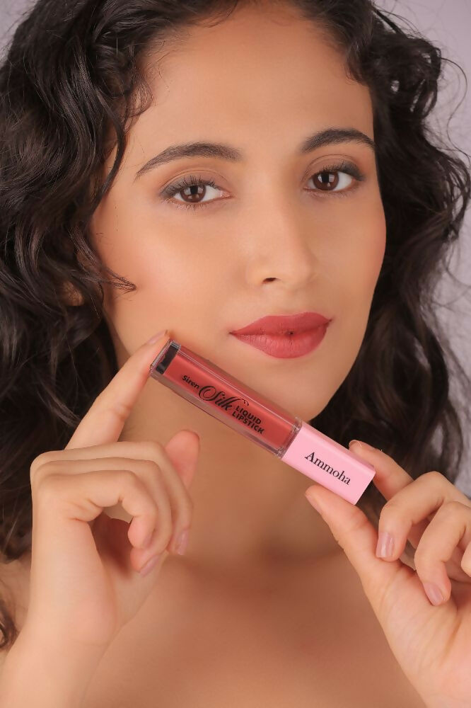 Ammoha Cosmetics Long-Lasting, Matte-Finished Cinnamon Drizzle Color Liquid Lipstick