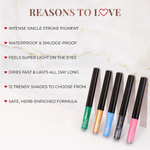 Thumbnail for Just Herbs Eyeliner Waterproof and Smudge Proof, Long Lasting Eyeliners - Golden Hour - Dista