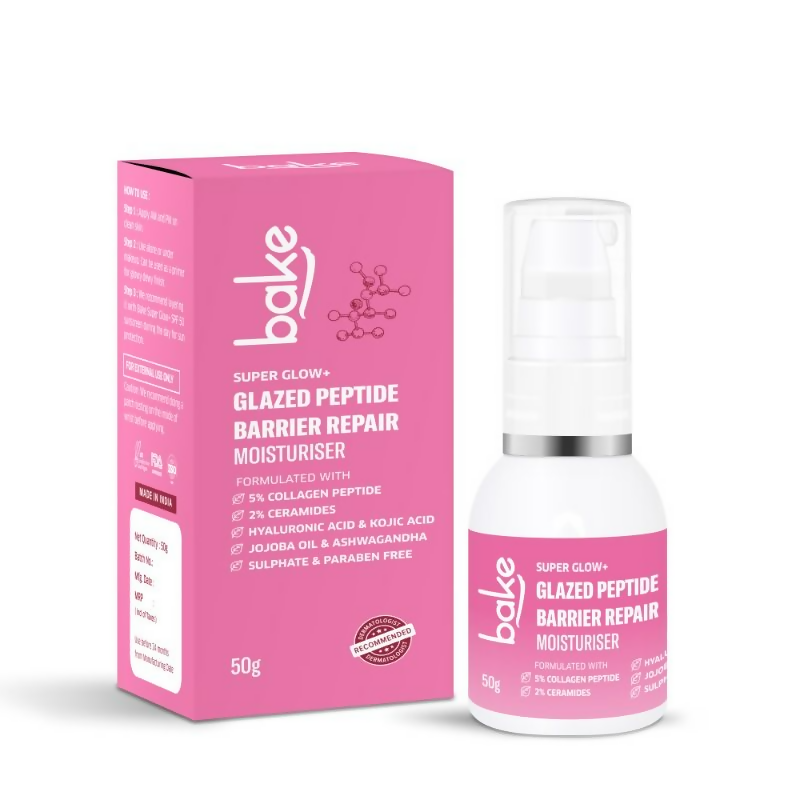 Bake Super Glow+ Glazed Peptide Barrier Repair Moisturizer - Distacart