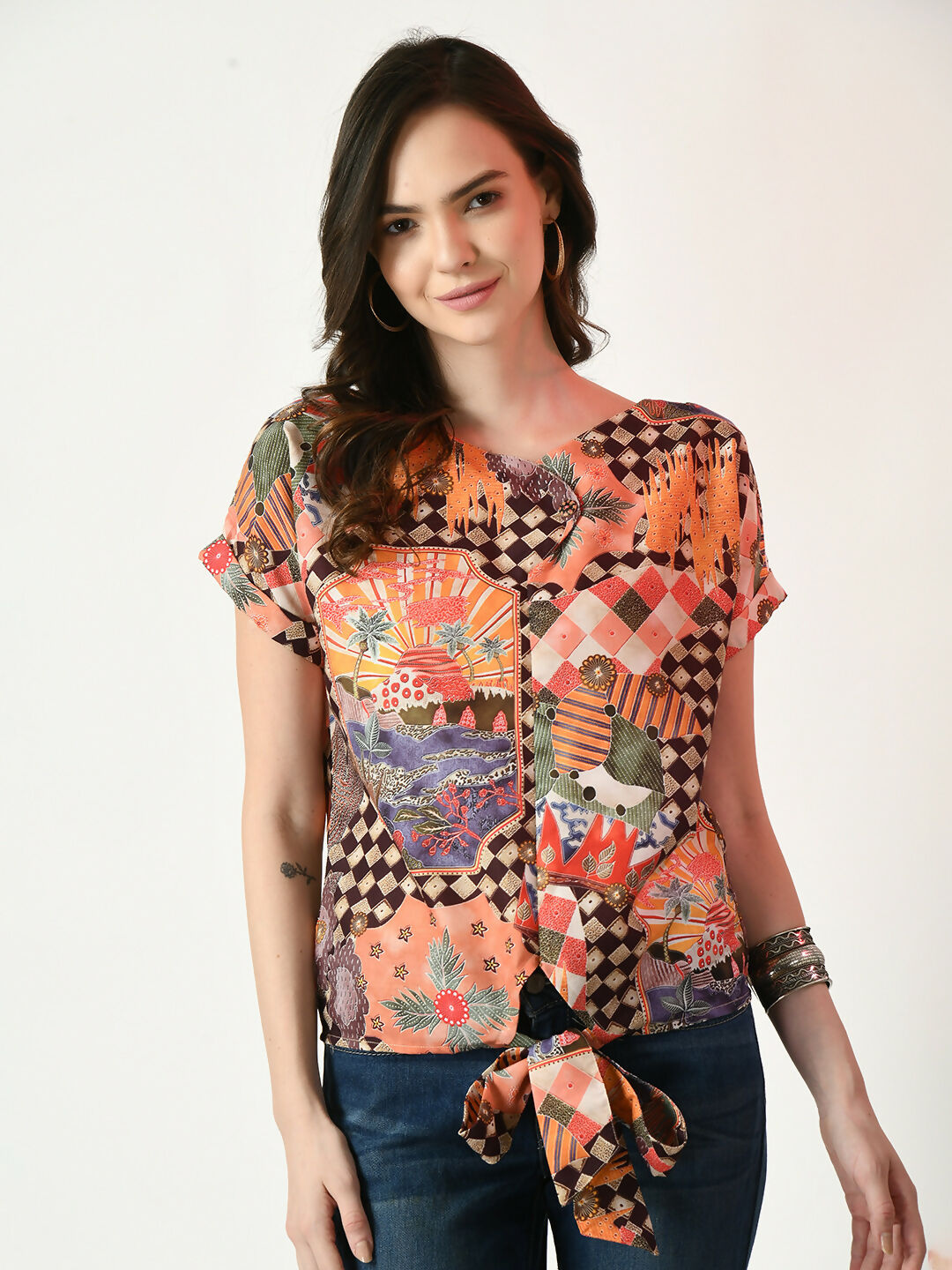 Myshka Women's Multi Printed Top - Distacart