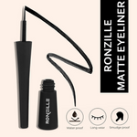 Thumbnail for Ronzille Smudgeproof And Waterproof Liquid Matte Eyeliner - Black - Dista