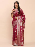 Thumbnail for Astita Banarasi Silk Magenta Saree