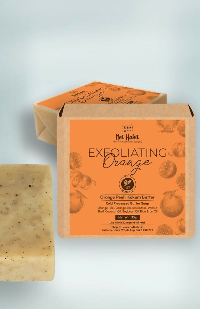 Nat Habit Cold Processed Exfoliating Orange Soap - Distacart